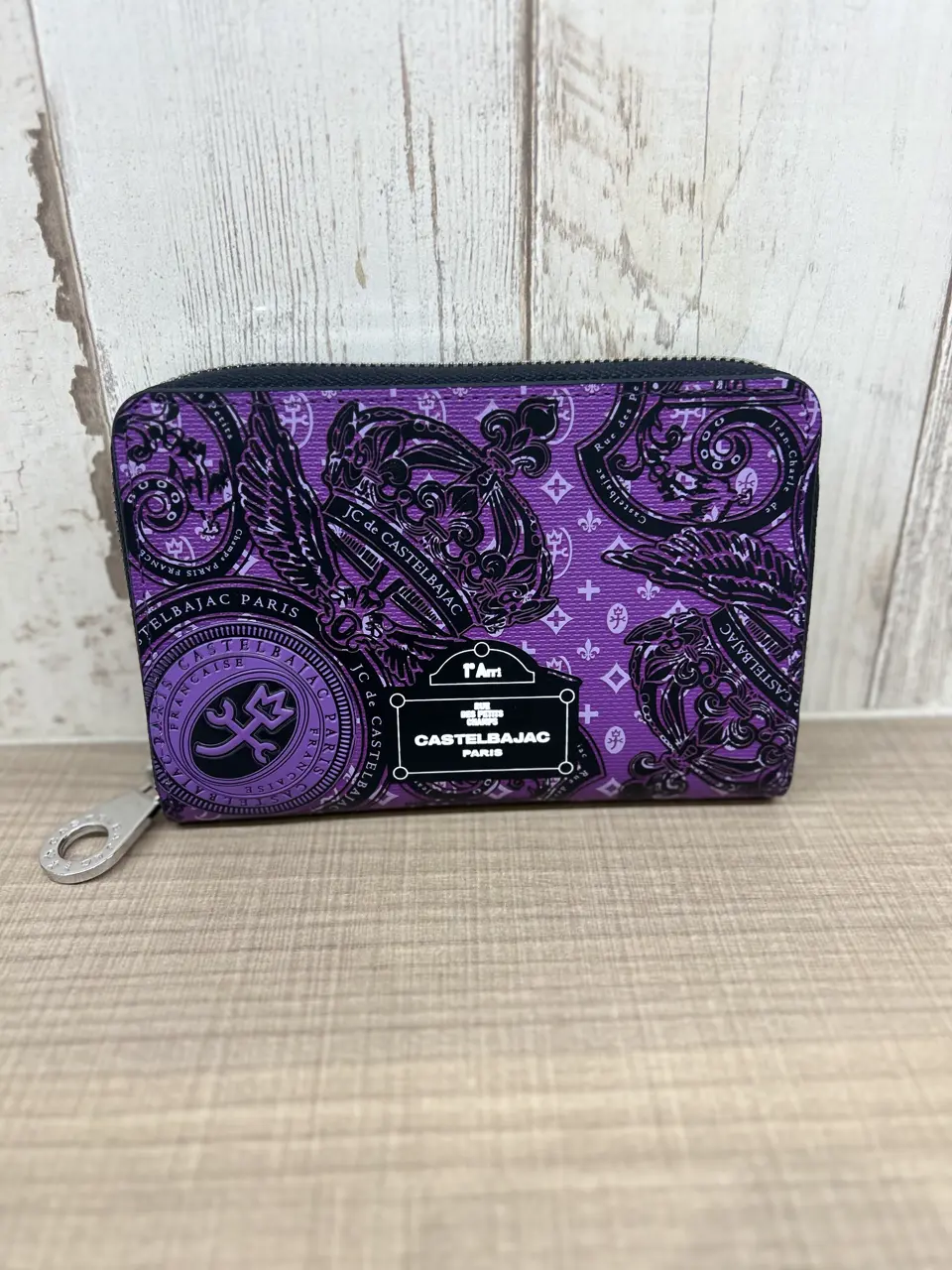 紫音◆ハガキサイズ Purple Faux Leather Giant Print Full-Size King James Version Bible