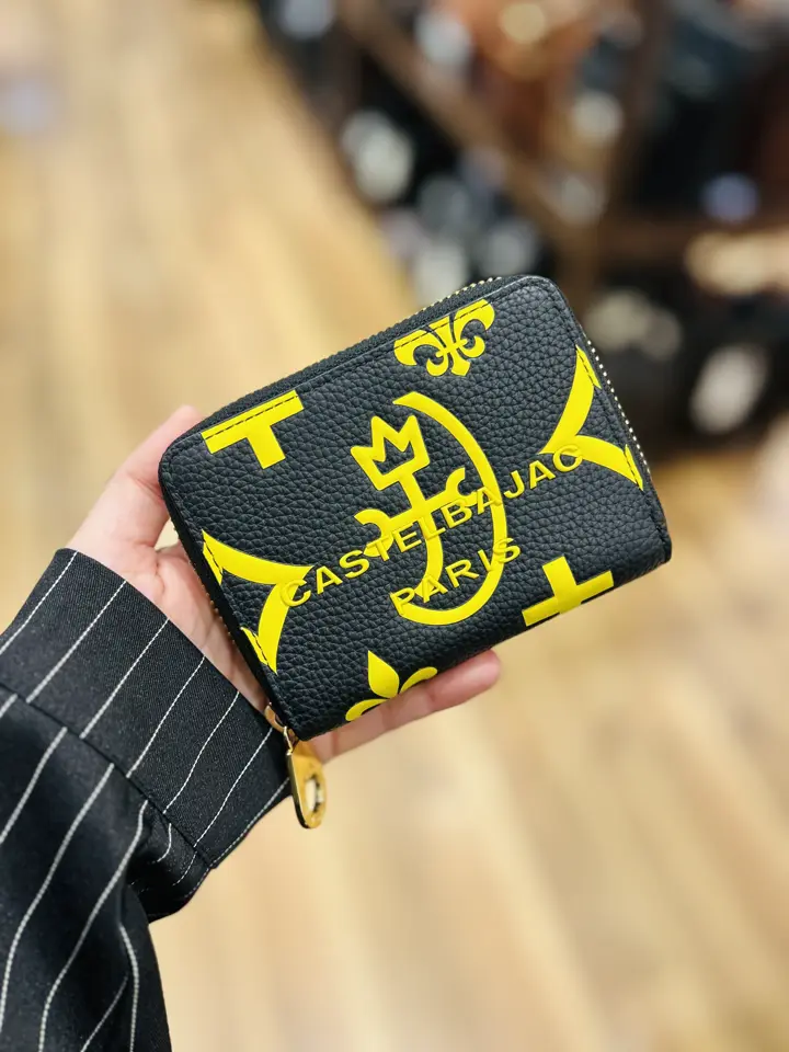 CASTELBAJAC 二つ折り財布 黒/黄色 カステルバジャック 二つ折り財布 財布 二つ折り 折り財布 ミニ財布
