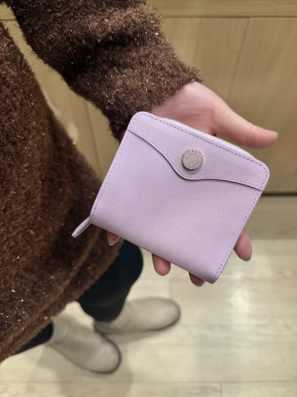 スマートピープル 二つ折り財布 ラウンドファスナー トルネード