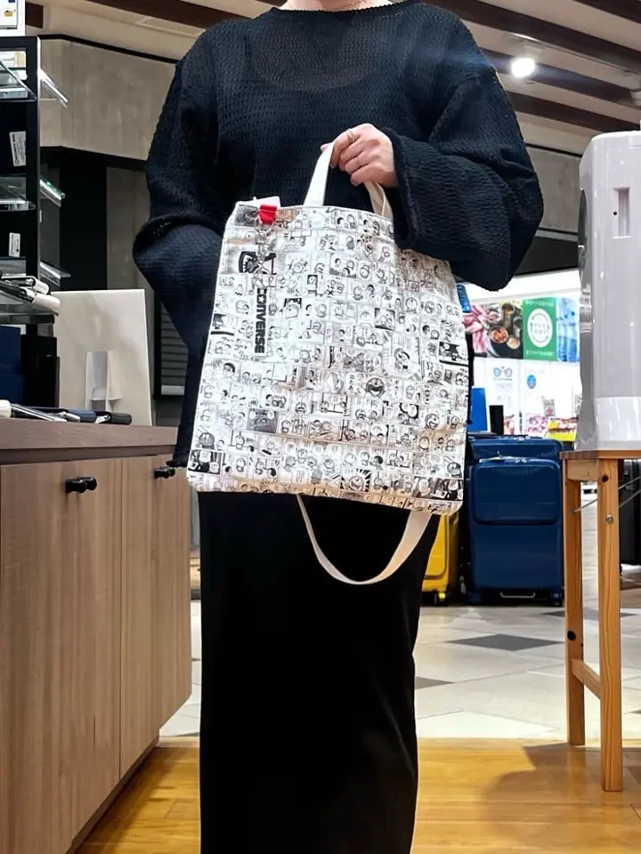コンバース ドラえもん スクエアトートバッグ メンズ レディース