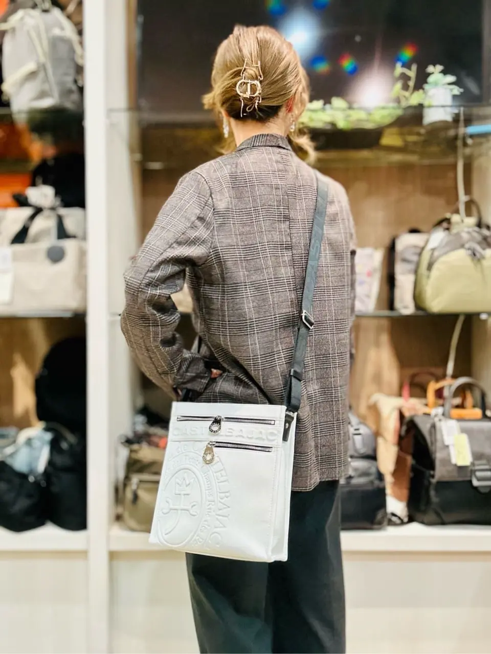 カステルバジャック ショルダーバッグ 縦型 斜め掛け メンズ 045114