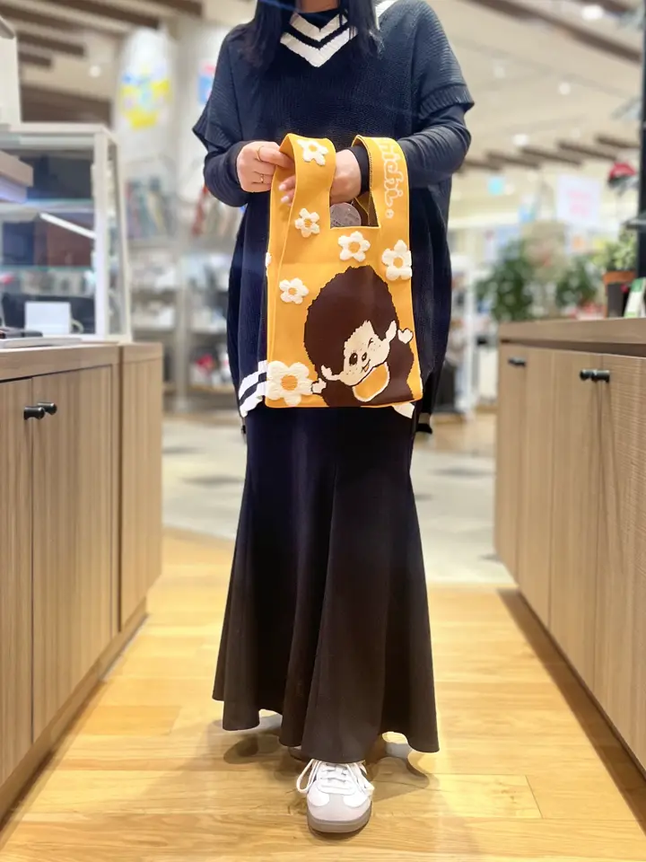 パンツ　ニット　バッグ3点　たかし様 バカボンとパパ ニットバッグ（オレンジ） / 編み物☆堀ノ内