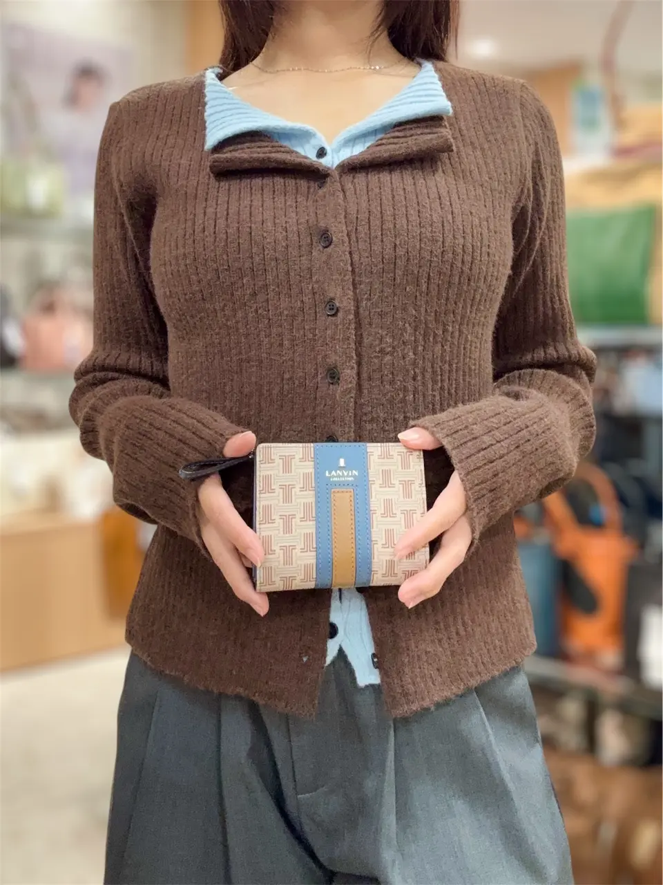 ランバンコレクション 二つ折り財布 フェリアパース レディース lc-65