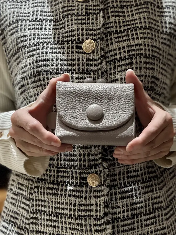 ジルスチュアート 三つ折り財布 がま口 本革 レディース ルナティ