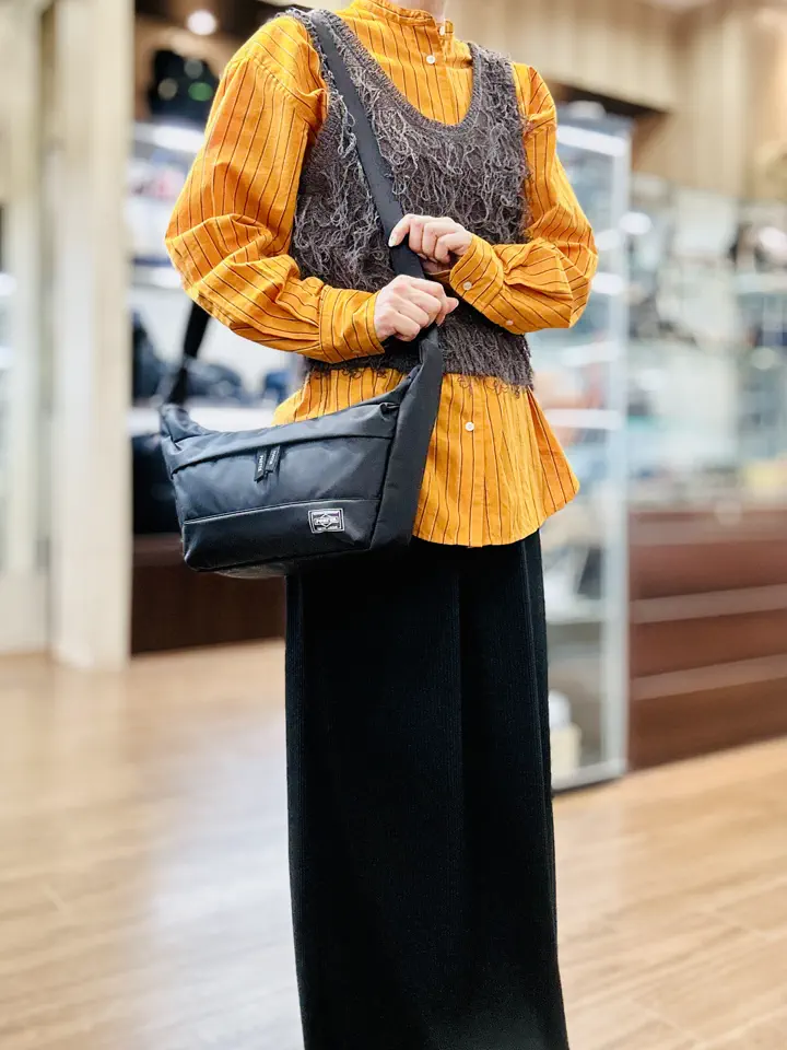 PORTER ボディバッグ ブラック 751-29875 ポーター ムース ショルダーバッグ(S) 751-29875 PORTER 吉田かばん