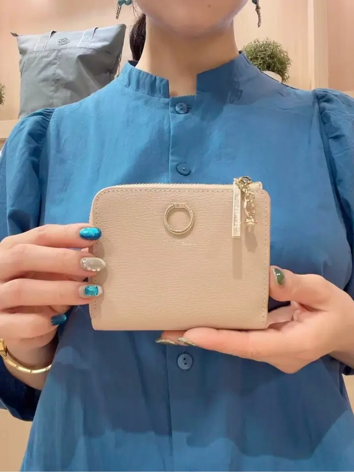 ジルスチュアート 本革 レザー 二つ折り財布 レディース