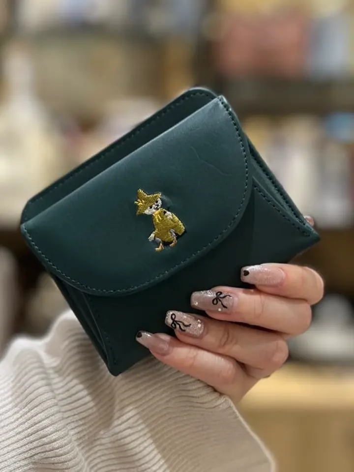 キソラ ムーミン 二つ折り財布 刺繍シリーズ レディース KIMN-009