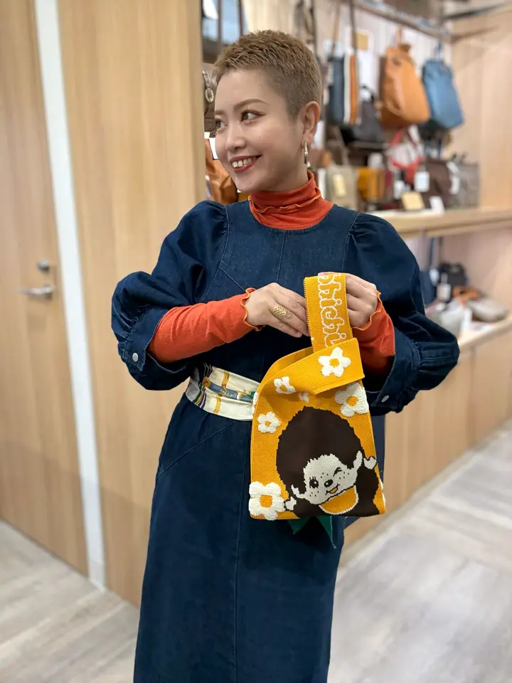 モンチッチ ニットバッグ S レディース AMN-02 AM-014 Monchhichi