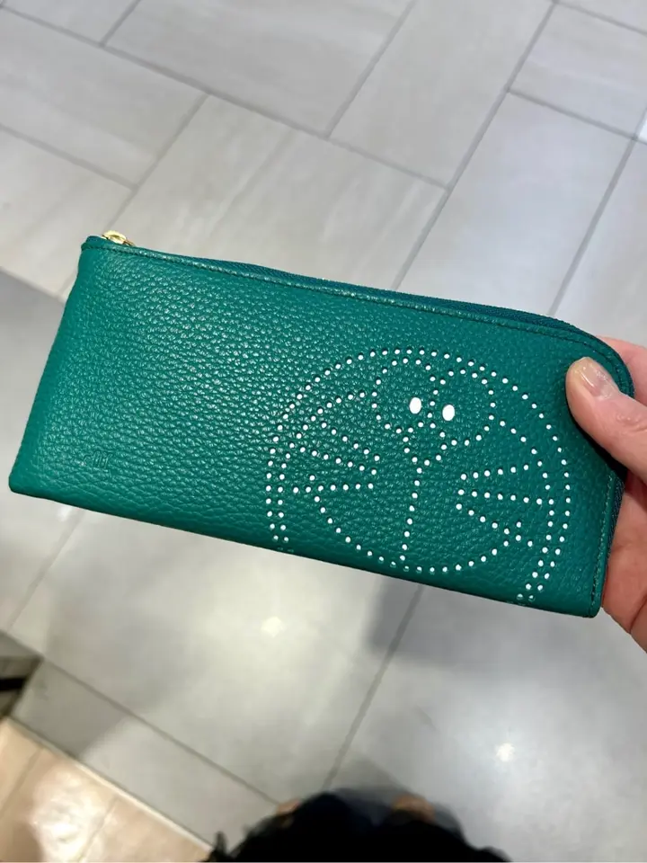 efffy エフィー ドラえもん 長財布 ジップ ライトグリーン 財布 コラボ