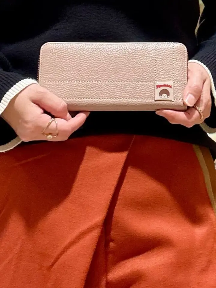 【efffyエフィー✨】ロングウォレット ラウンドファスナー　ボルドー efffy x 友禅文庫 L字ファスナーロングウォレット | エフィー