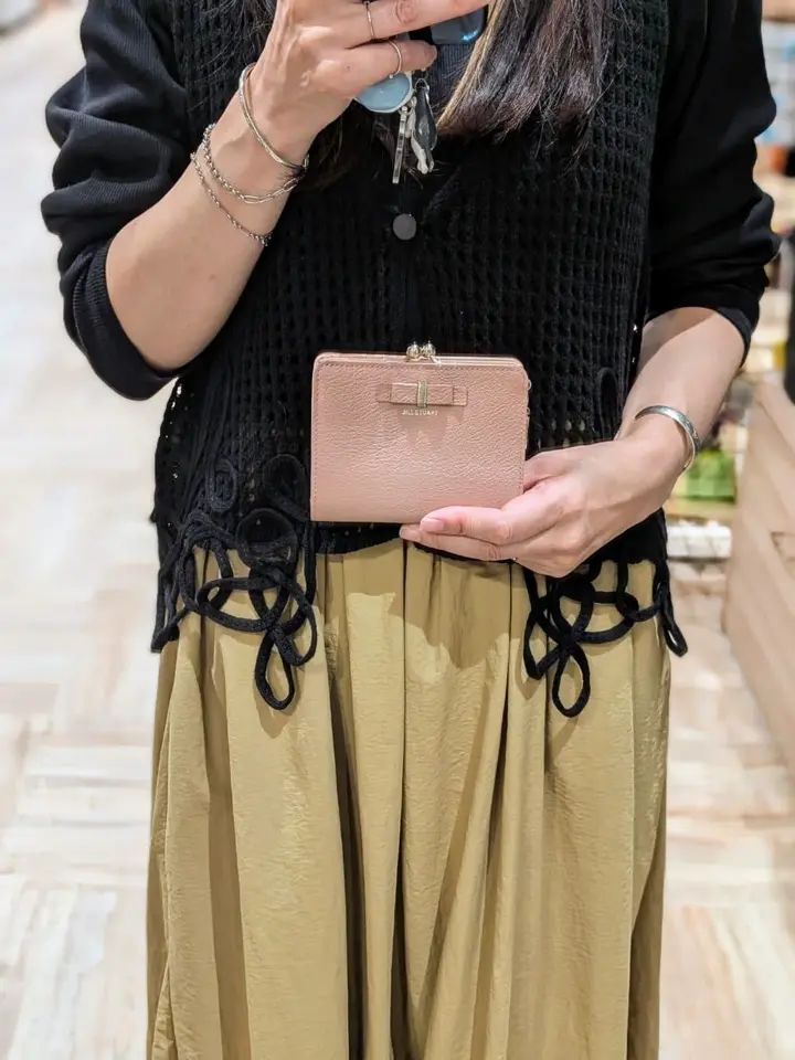 ジルスチュアート 二つ折り財布 本革 がま口 レディース JSLW4CS1