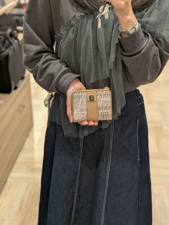 ピンキー＆ダイアン 二つ折り財布 L字ファスナー ミックス