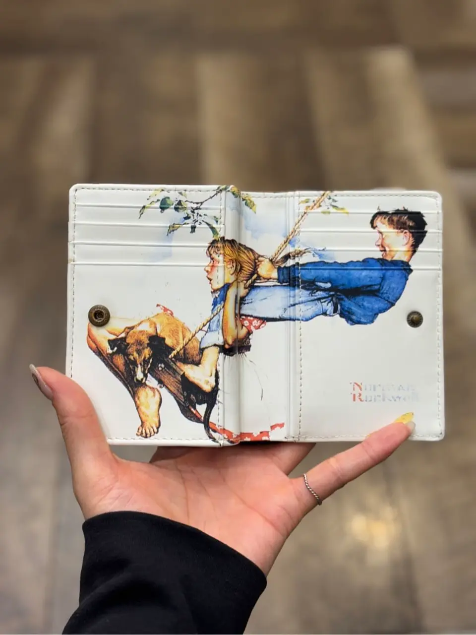 ノーティアム ノーマンロックウェル 二つ折り財布 イラストシリーズ