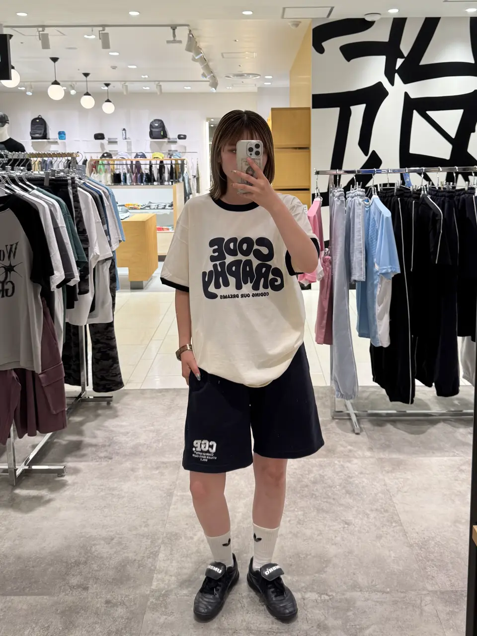 Tシャツ・カットソー codegraphy JELLY Logo Ringer Short Sleeve T-Shirt Cream CBEU CODEGRAPHY JELLY Logo Ringer Short Sleeve T-Shirt