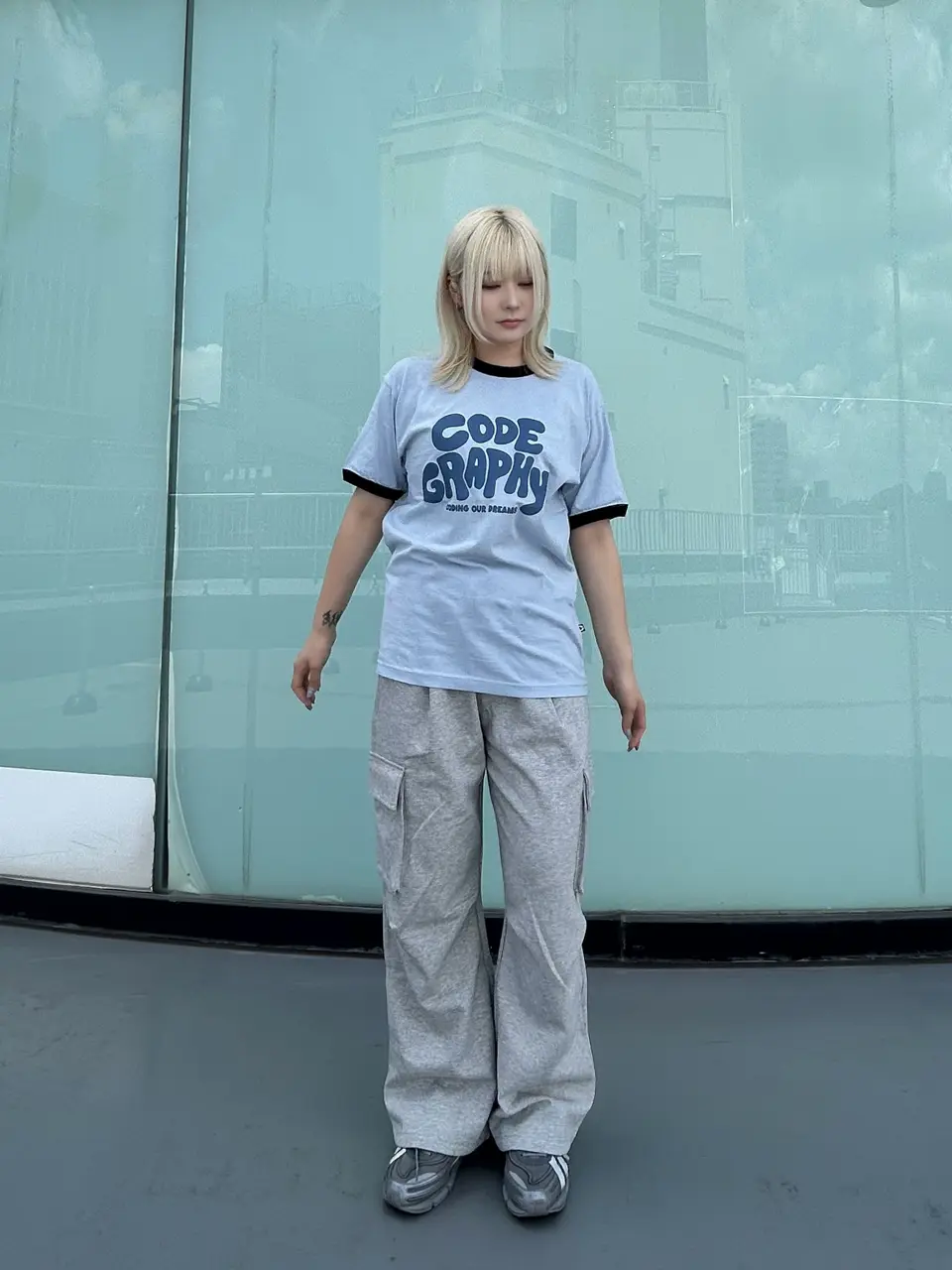 CODEGRAPHY JELLY Logo Ringer Short Sleeve T-Shirt