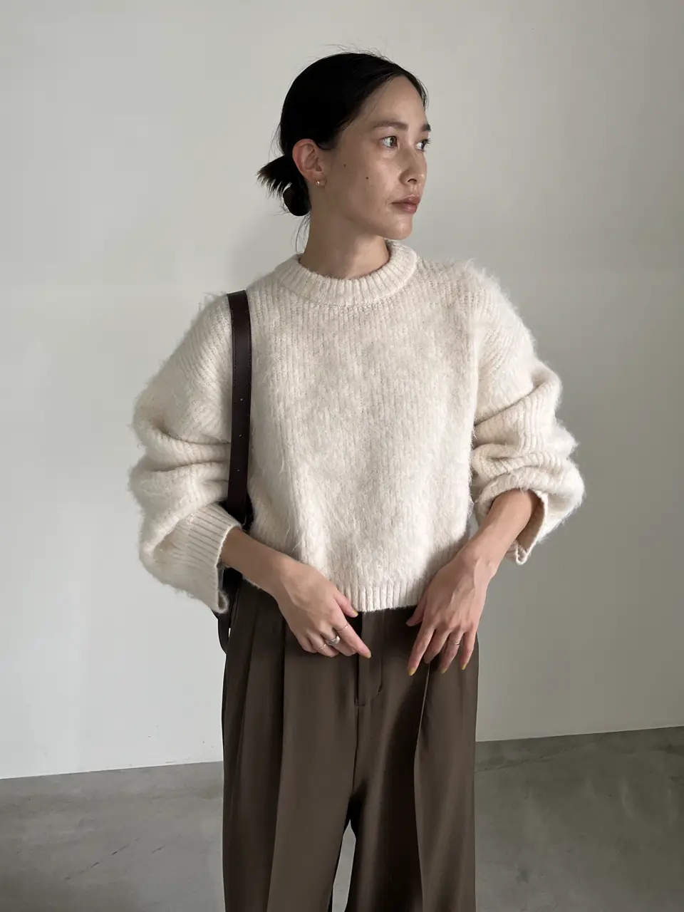 ユカ様 C6536 ワントーンフーディーコーデ 今旬のオーカー色で