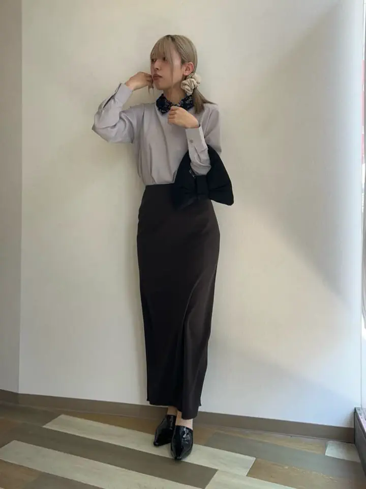 セール】 ストレッチジョーゼットナロースカート《2026 spring catalog