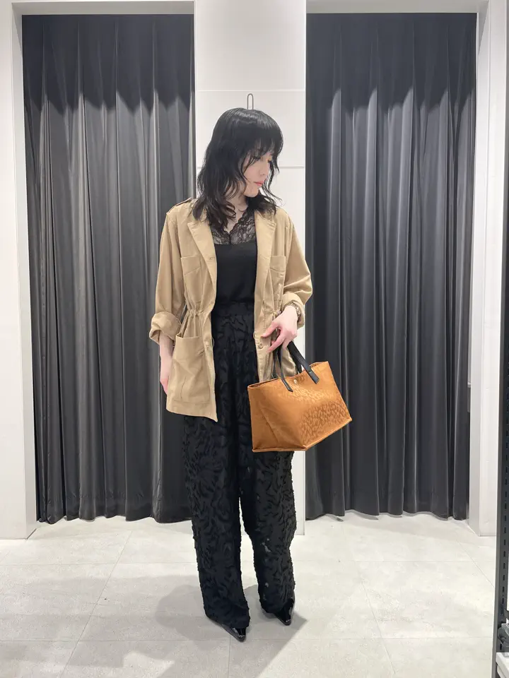 セール】 ノーカラーサファリジャケット《2026 spring catalog item