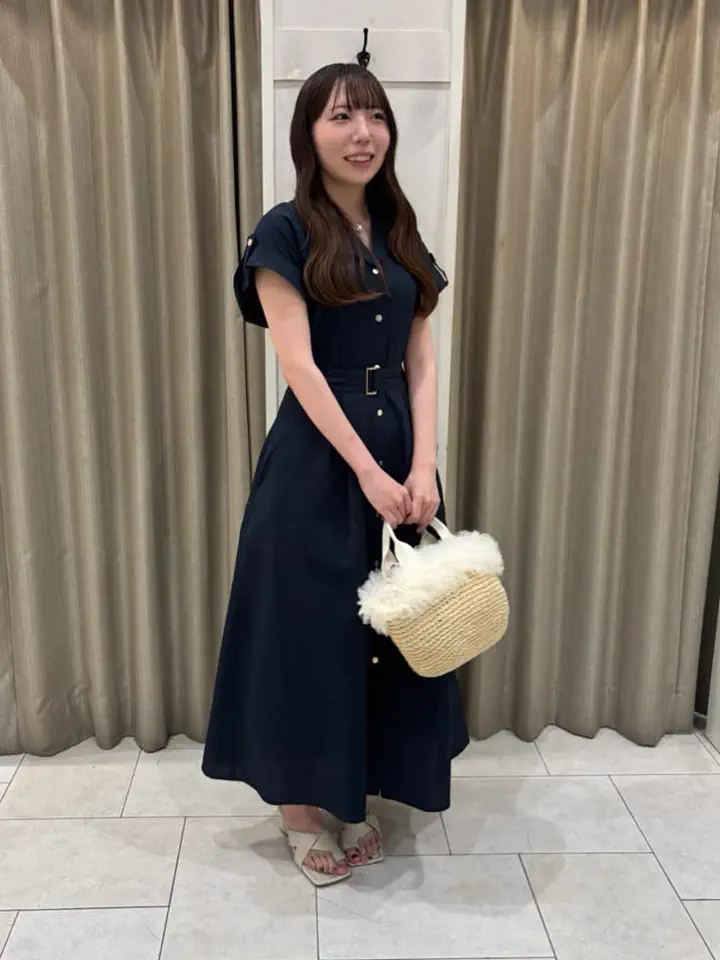 セール】 綿サッカーワンピース《2026 SUMMER LOOK item》（サックス