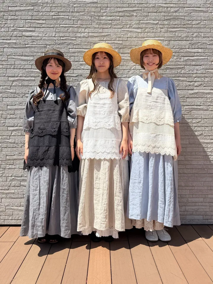 立川店/EC限定】リネンヨーク切替ギャザーワンピース