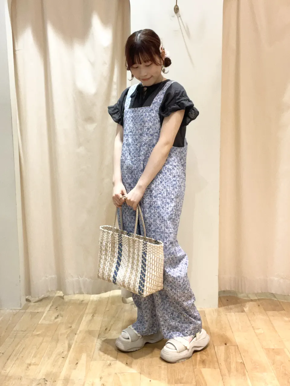 【未使用・ツハル】ペルーニット❀柄編みバラクラバ❀グレー❀TSUHARU 公式通販】TSUHARU by Samansa Mos2（ツハル バイ サマンサモスモス）