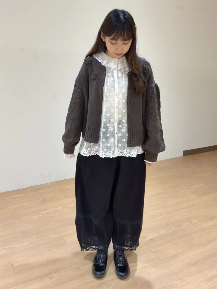 つけ襟なし　未使用TSUHARU sm2 バフ袖フリル付きワンピース　チェック 公式通販】TSUHARU by Samansa Mos2（ツハル バイ サマンサモスモス）