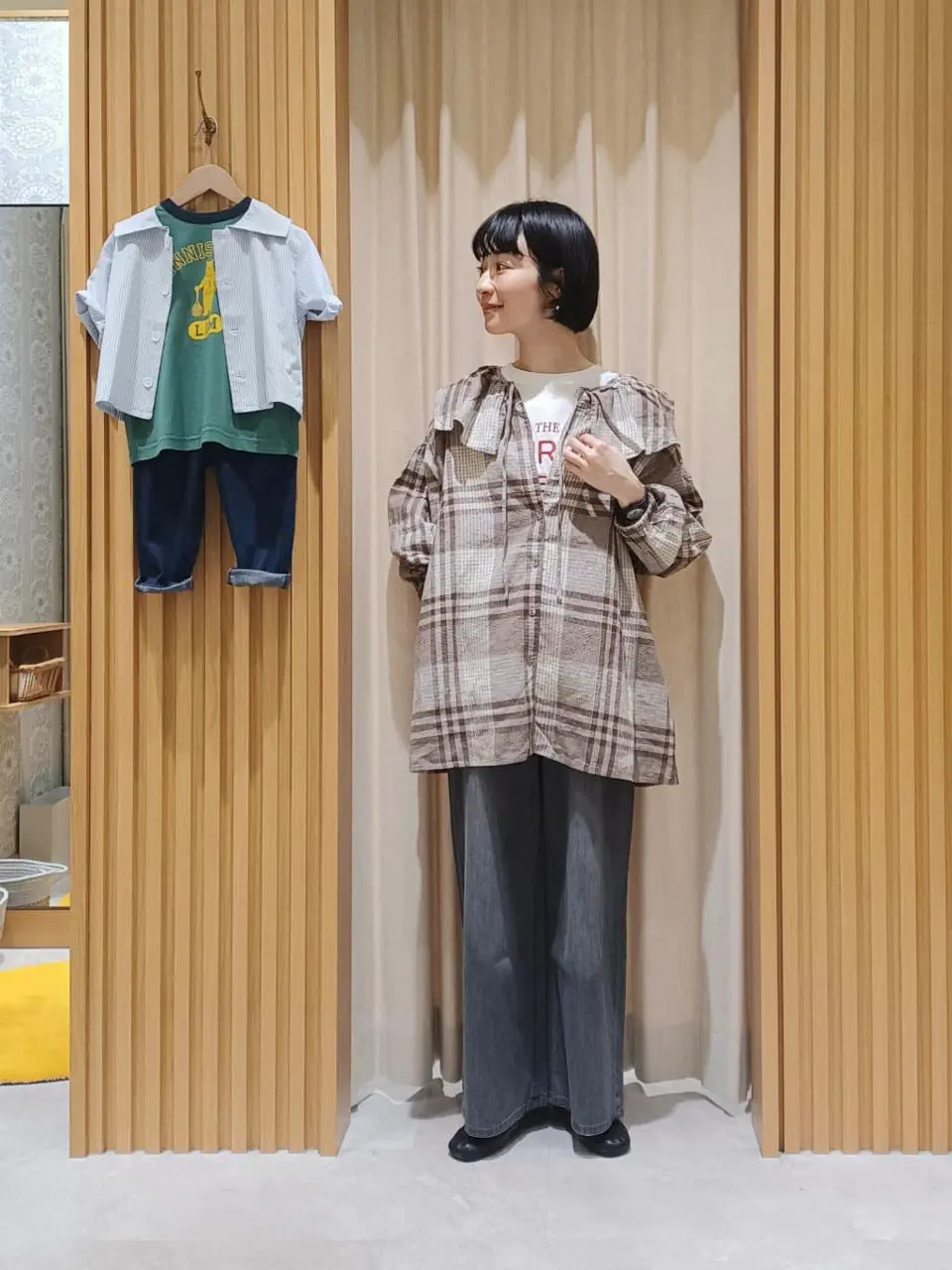 テーパードパンツ（ブルー/ネイビー/キナリ/ボトムス/パンツ