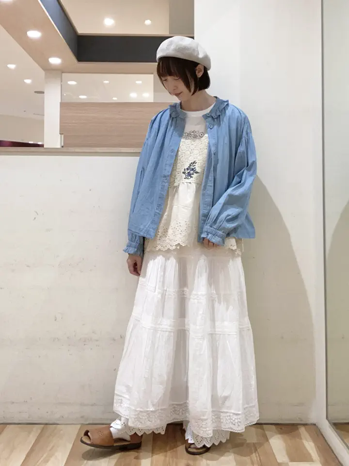 接触冷感】裾スカラップレースカットペチパンツ（オフホワイト
