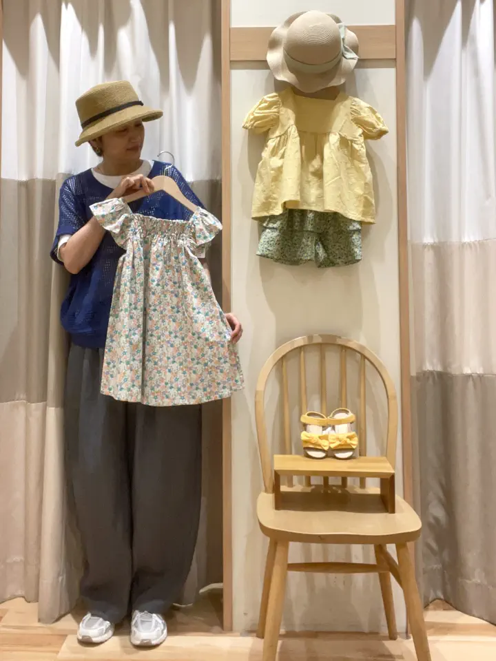 セール】 ☆花柄フリルキュロット（ミント/サックスブルー/ボトムス