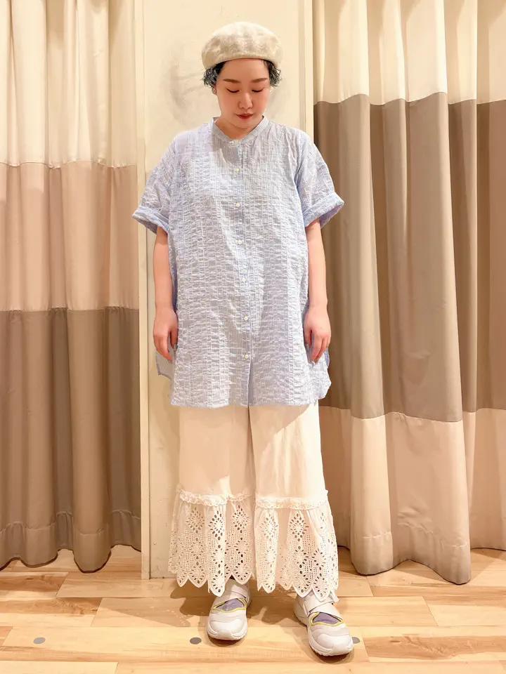 ツハルバイサマンサモスモス　池袋ショッピングパーク　限定　裾重ねレースパンツ　M セール】 【接触冷感】裾スカラップレースカットペチパンツ（オフ