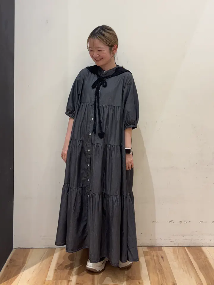 セール】 【接触冷感】ライトオンスデニムワンピース