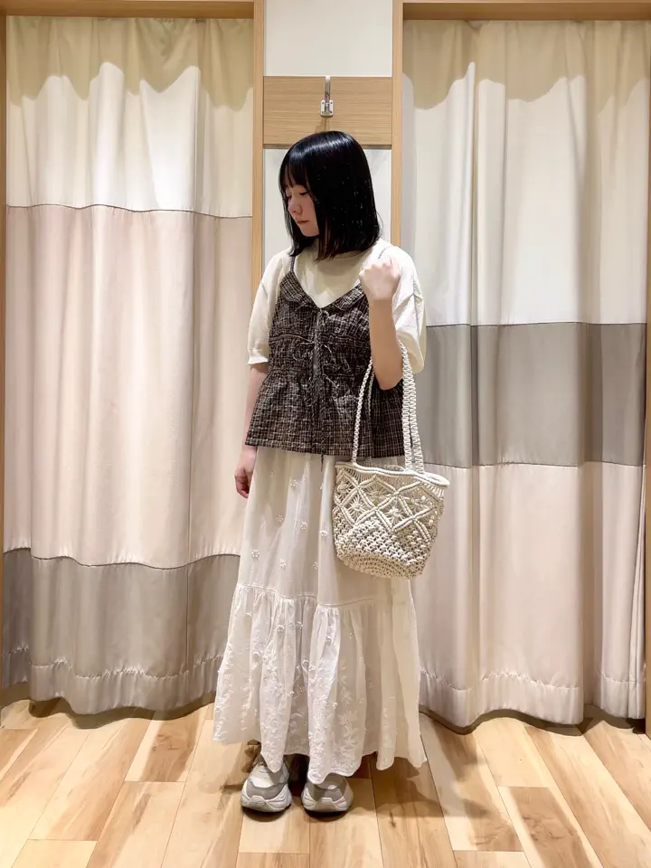 セール】 ◇【接触冷感】配色ステッチシアーニット（オフホワイト
