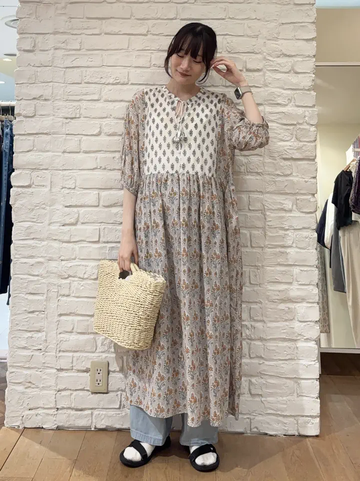GW限定SALE❣️THUHARU SM2 インド綿100% ロングワンピース インド総柄アソートワンピース（ピンク/オレンジ/パープル/ワンピース