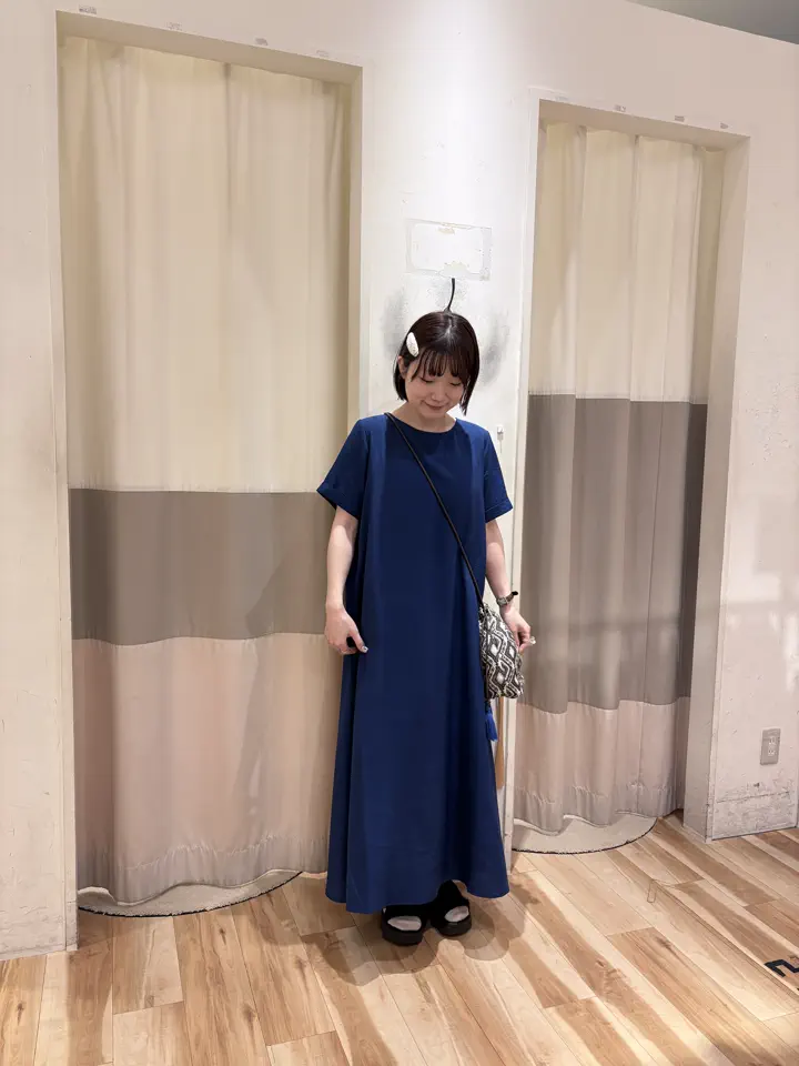 セール】 ◇【接触冷感/吸水速乾】リネンタッチマキシワンピース