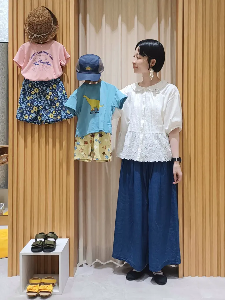 セール】 ☆花柄ショートパンツ(セットアップ可)（オフホワイト
