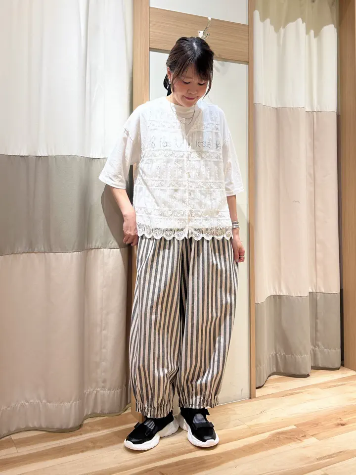 セール】 ◇強撚天竺ワイドロゴプリントTシャツ（オフホワイト
