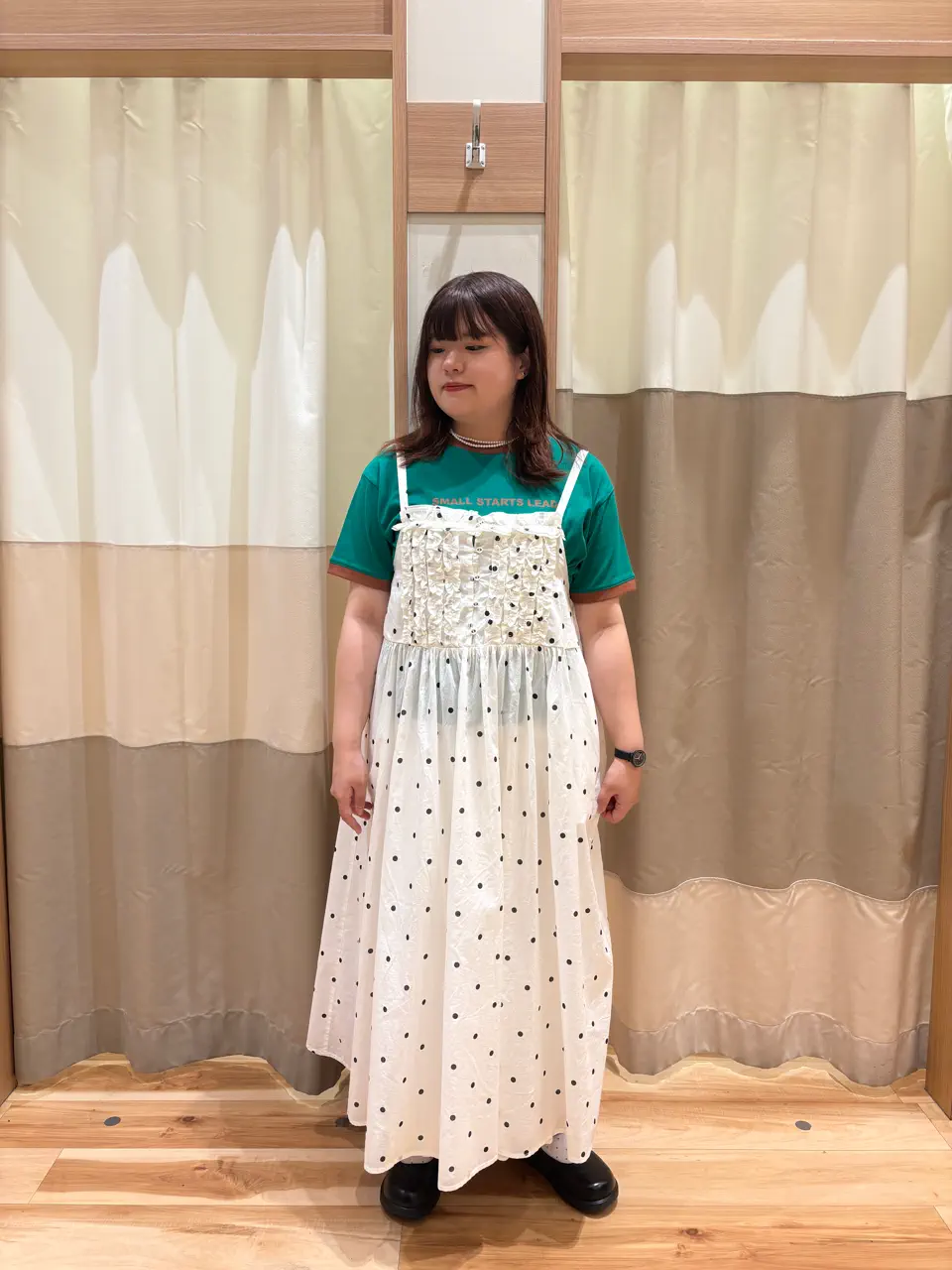 柄アソートフリルキャミワンピース《WEB限定カラーあり》（オフ