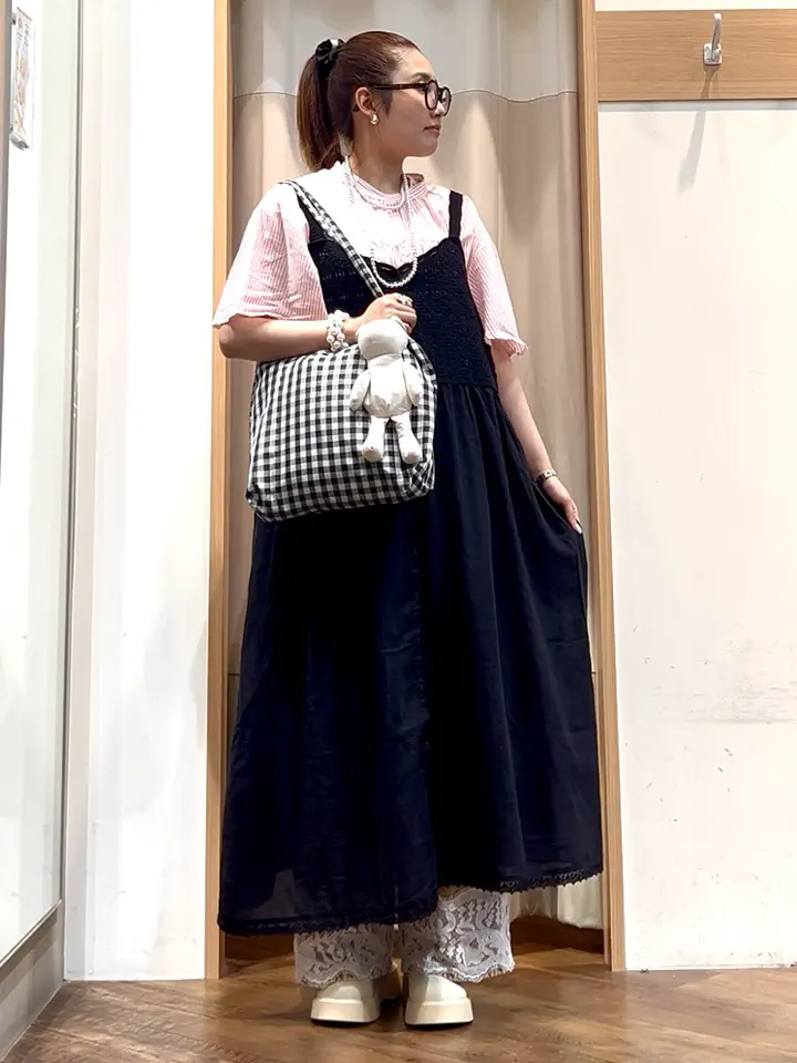 CARAMEL ノースリーブ 花柄 10Y セール】 花柄パターンメッシュレース付ノースリーブ（オフホワイト