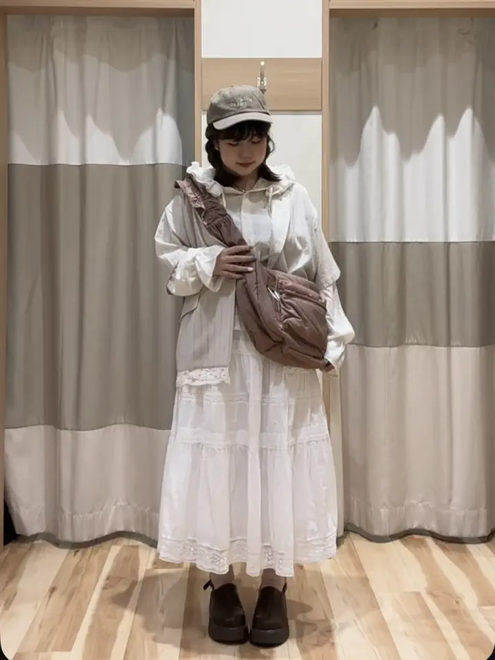 セール】 裾レース5分袖ダブルジャケット（ベージュ/ブラウン/キナリ