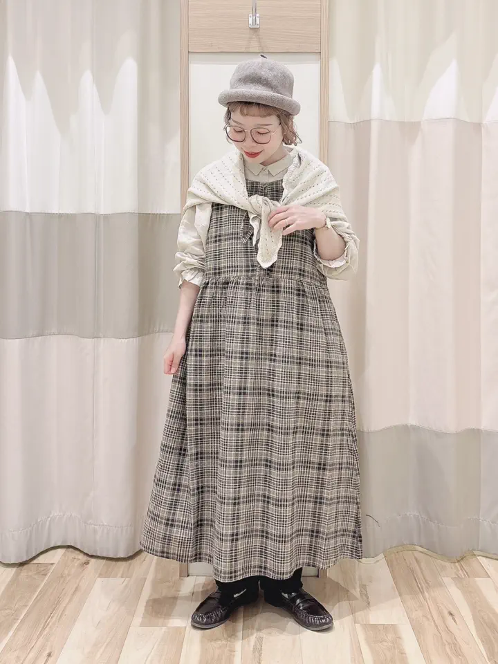 Cross×Linen】ふんわりチュニック（チャコールグレー/レッド/ベージュ