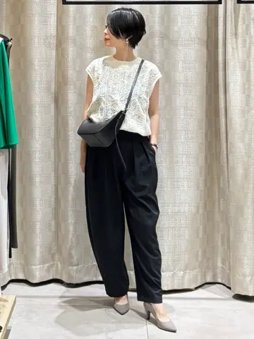 ロータス976新品TRUBE綿ストレッチコクーンパンツ(BK) セール】 チノストレッチコクーンパンツ /洗濯機で洗える