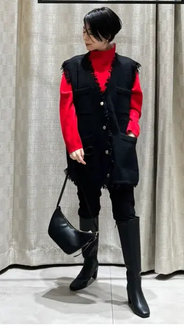 スクエアトゥロングブーツ