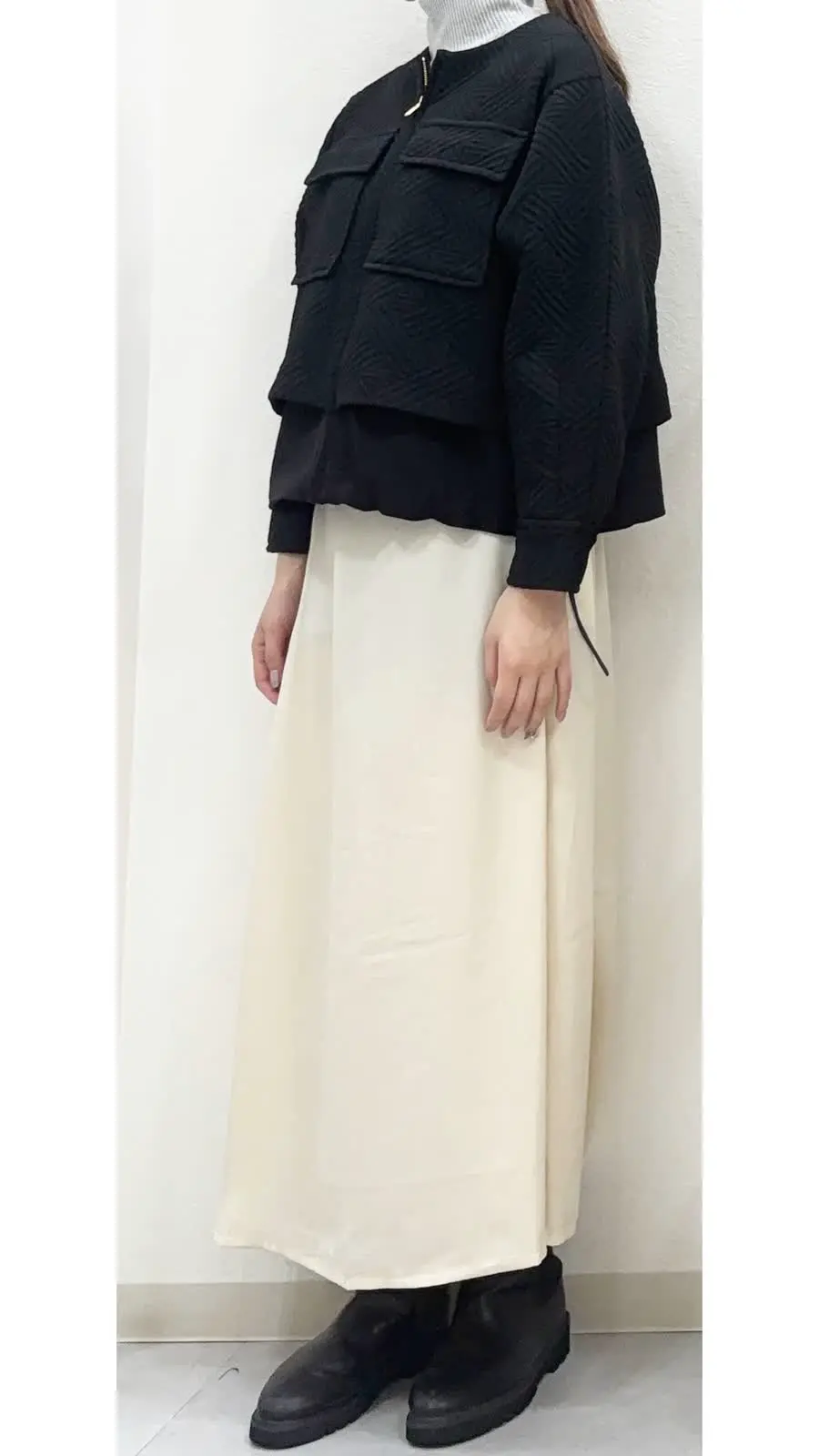 ふくれジャガードブルゾン