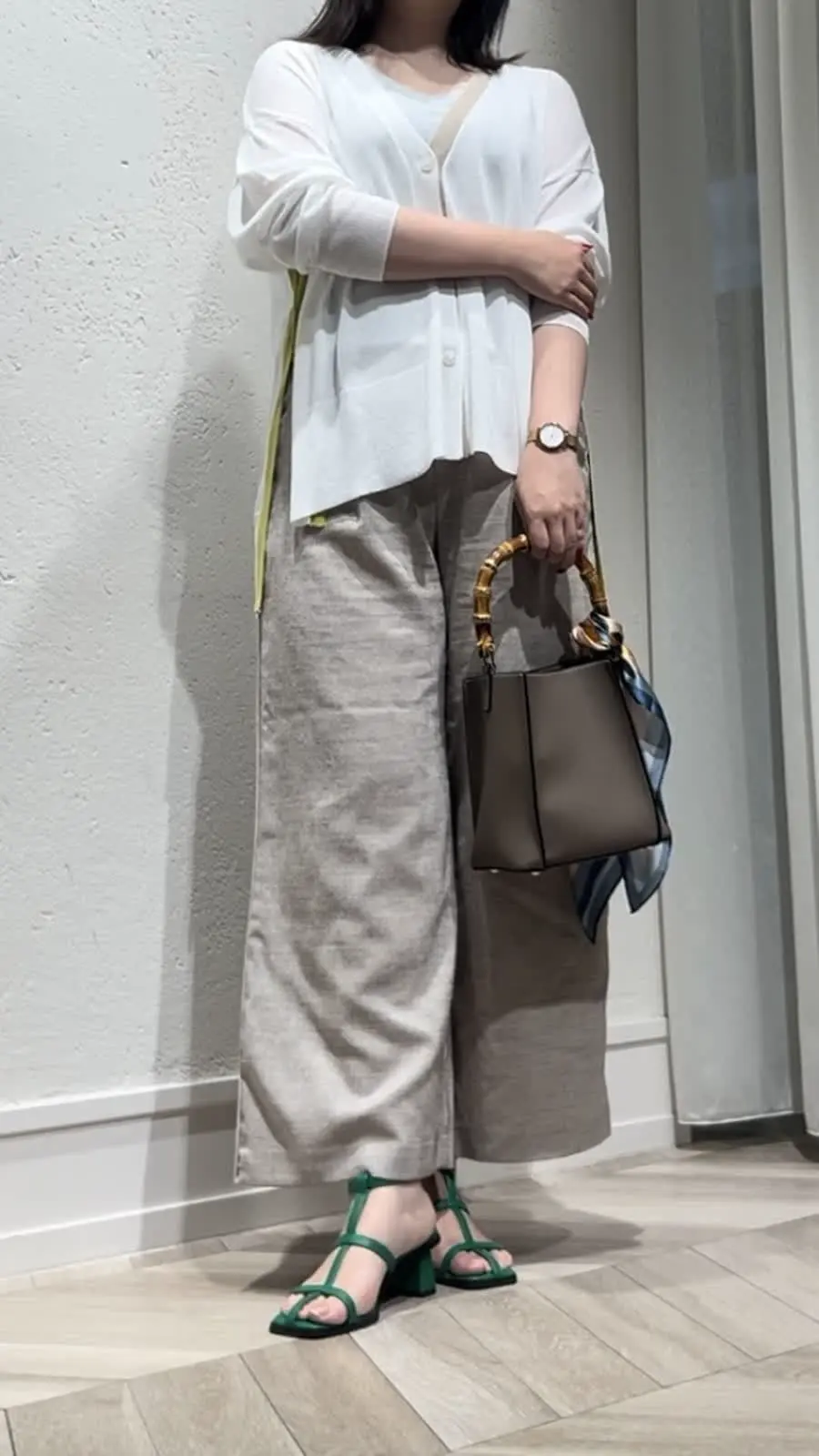 SS/LOOK掲載］リネンライクパイピングパンツ