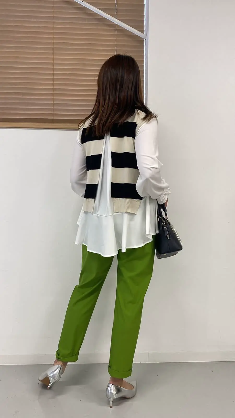 ニットベストセットブラウス