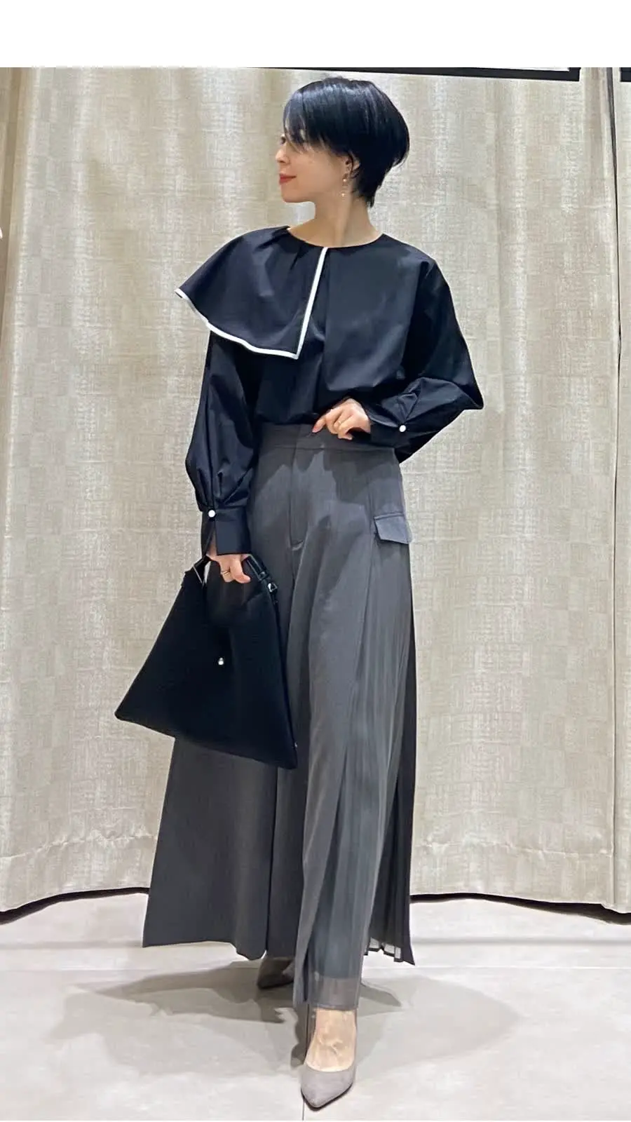 人気新品入荷 サイドプリーツパンツ パンツ