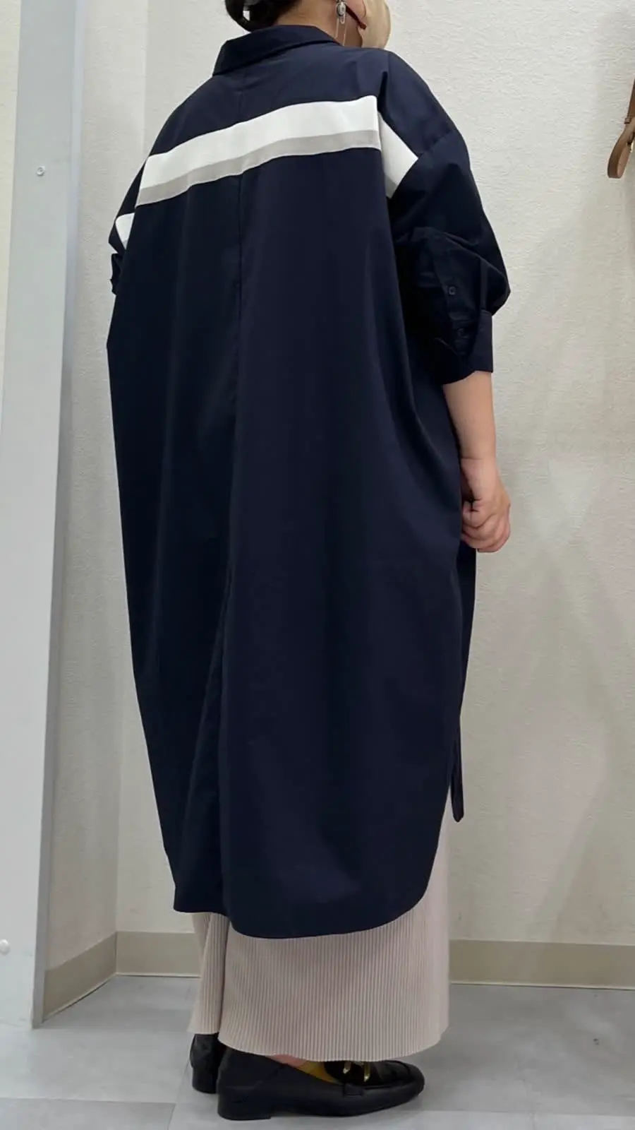 【気質アップ】 バックニットテープシャツチュニック ジャケット・アウター