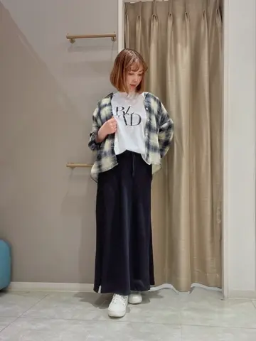 Bonjour Diaryチェックシャツ 4Y 50%SALE!!Bonjour diary CROP SHIRT stripe lurex - SEN_TO_SENCE