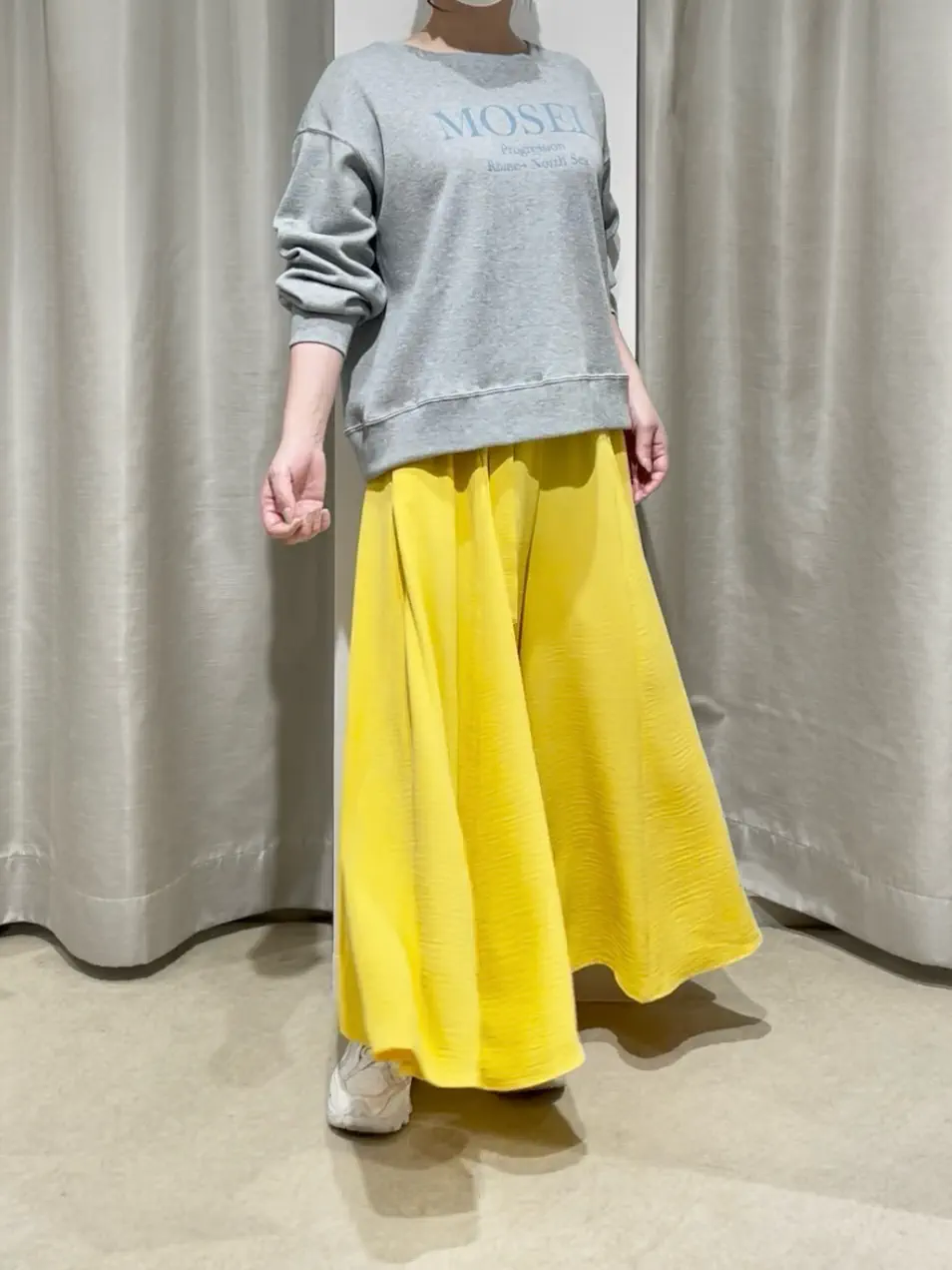 極美❤️MACHATT マチャット　リップストップ　ロングスカートイエローゆったり 3/30/2026のやまぐちまいの投稿