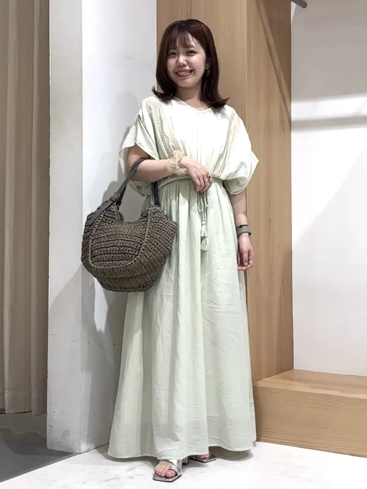S・Mサイズ展開】フロント刺繍ウエストシャーリングワンピース